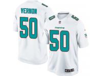 Men Nike NFL Miami Dolphins #50 Olivier Vernon Road White Limited Jersey