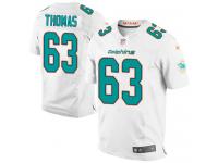 Men Nike NFL Miami Dolphins #63 Dallas Thomas Authentic Elite Road White Jersey