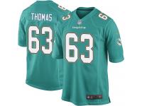 Men Nike NFL Miami Dolphins #63 Dallas Thomas Home Aqua Green Game Jersey