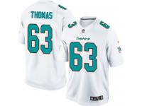 Men Nike NFL Miami Dolphins #63 Dallas Thomas Road White Limited Jersey