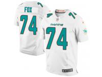 Men Nike NFL Miami Dolphins #74 Jason Fox Authentic Elite Road White Jersey