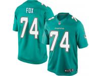 Men Nike NFL Miami Dolphins #74 Jason Fox Home Aqua Green Limited Jersey