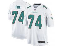 Men Nike NFL Miami Dolphins #74 Jason Fox Road White Game Jersey