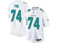 Men Nike NFL Miami Dolphins #74 Jason Fox Road White Limited Jersey