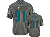 Men Nike NFL Miami Dolphins #91 Cameron Wake Grey Vapor Limited Jersey