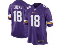 Men Nike NFL Minnesota Vikings #18 Jeff Locke Home Purple Game Jersey