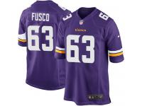 Men Nike NFL Minnesota Vikings #63 Brandon Fusco Home Purple Game Jersey