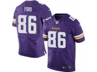Men Nike NFL Minnesota Vikings #86 Chase Ford Authentic Elite Home Purple Jersey