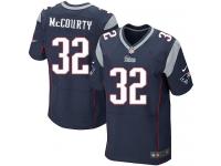 Men Nike NFL New England Patriots #32 Devin McCourty Authentic Elite Home Navy Blue Jersey