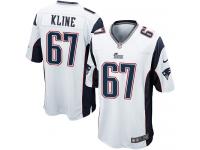 Men Nike NFL New England Patriots #67 Josh Kline Road White Game Jersey