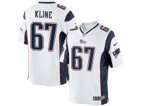 Men Nike NFL New England Patriots #67 Josh Kline Road White Limited Jersey