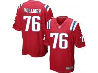 Men Nike NFL New England Patriots #76 Sebastian Vollmer Red Game Jersey