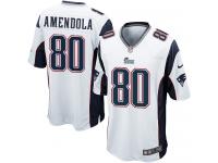 Men Nike NFL New England Patriots #80 Danny Amendola Road White Game Jersey