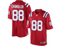 Men Nike NFL New England Patriots #88 Scott Chandler Red Limited Jersey
