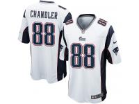 Men Nike NFL New England Patriots #88 Scott Chandler Road White Game Jersey