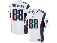 Men Nike NFL New England Patriots #88 Scott Chandler Road White Limited Jersey
