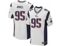 Men Nike NFL New England Patriots #95 Chandler Jones Authentic Elite Road White Jersey