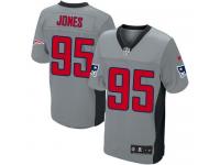 Men Nike NFL New England Patriots #95 Chandler Jones Grey Shadow Limited Jersey