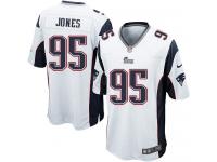 Men Nike NFL New England Patriots #95 Chandler Jones Road White Game Jersey