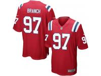Men Nike NFL New England Patriots #97 Alan Branch Red Game Jersey