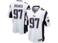Men Nike NFL New England Patriots #97 Alan Branch Road White Game Jersey