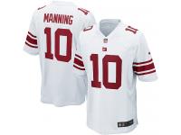 Men Nike NFL New York Giants #10 Eli Manning Road White Game Jersey