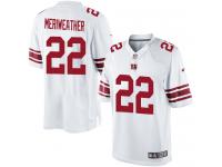 Men Nike NFL New York Giants #22 Brandon Meriweather Road White Limited Jersey