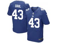 Men Nike NFL New York Giants #43 Craig Dahl Authentic Elite Home Royal Blue Jersey