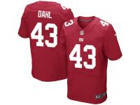 Men Nike NFL New York Giants #43 Craig Dahl Authentic Elite Red Jersey
