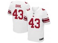 Men Nike NFL New York Giants #43 Craig Dahl Authentic Elite Road White Jersey