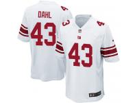 Men Nike NFL New York Giants #43 Craig Dahl Road White Game Jersey