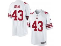 Men Nike NFL New York Giants #43 Craig Dahl Road White Limited Jersey