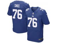 Men Nike NFL New York Giants #76 Chris Snee Authentic Elite Home Royal Blue Jersey