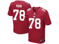 Men Nike NFL New York Giants #78 Markus Kuhn Authentic Elite Red Jersey