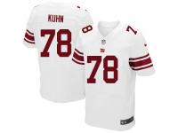 Men Nike NFL New York Giants #78 Markus Kuhn Authentic Elite Road White Jersey