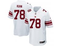 Men Nike NFL New York Giants #78 Markus Kuhn Road White Game Jersey