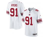 Men Nike NFL New York Giants #91 Robert Ayers Road White Limited Jersey
