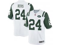 Men Nike NFL New York Jets #24 Darrelle Revis Road White Limited Jersey