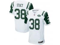 Men Nike NFL New York Jets #38 Zac Stacy Authentic Elite Road White Jersey