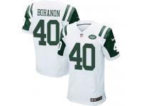 Men Nike NFL New York Jets #40 Tommy Bohanon Authentic Elite Road White Jersey