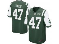 Men Nike NFL New York Jets #47 Kellen Davis Home Green Game Jersey