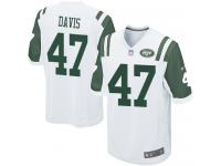 Men Nike NFL New York Jets #47 Kellen Davis Road White Game Jersey