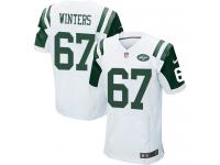 Men Nike NFL New York Jets #67 Brian Winters Authentic Elite Road White Jersey