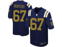 Men Nike NFL New York Jets #67 Brian Winters Navy Blue Limited Jersey