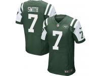 Men Nike NFL New York Jets #7 Geno Smith Authentic Elite Home Green Jersey