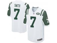 Men Nike NFL New York Jets #7 Geno Smith Road White Game Jersey