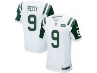 Men Nike NFL New York Jets #9 Bryce Petty Authentic Elite Road White Jersey