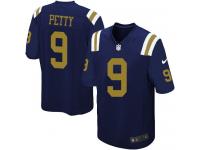 Men Nike NFL New York Jets #9 Bryce Petty Navy Blue Limited Jersey