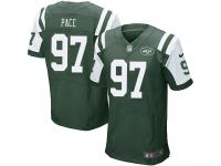 Men Nike NFL New York Jets #97 Calvin Pace Authentic Elite Home Green Jersey
