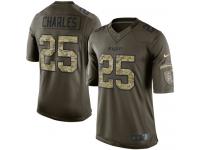 Men Nike NFL Nike Kansas City Chiefs Jamaal Charles Green Salute To Service Limited Jersey